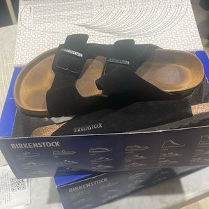 Birkenstock - Arizona soft footbed suede leather black / 41 / 10w/ 8m